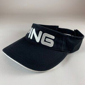 PING Mens Black Strapback Adjustable Visor